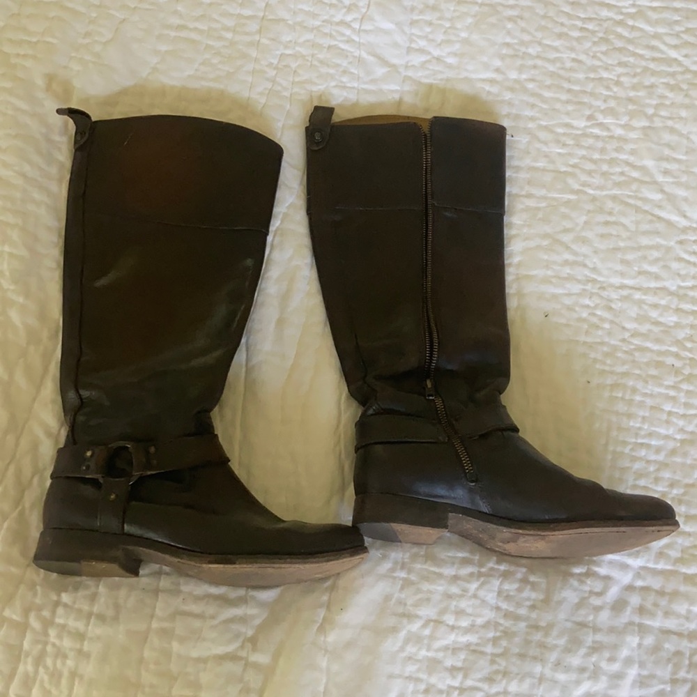 Frye boots! Some wear. But a great fall boot!